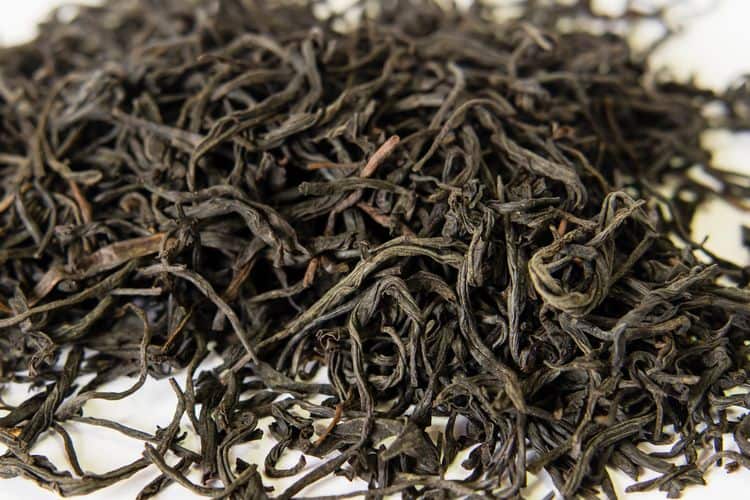 Lapsang Souchong black tea leaves from China