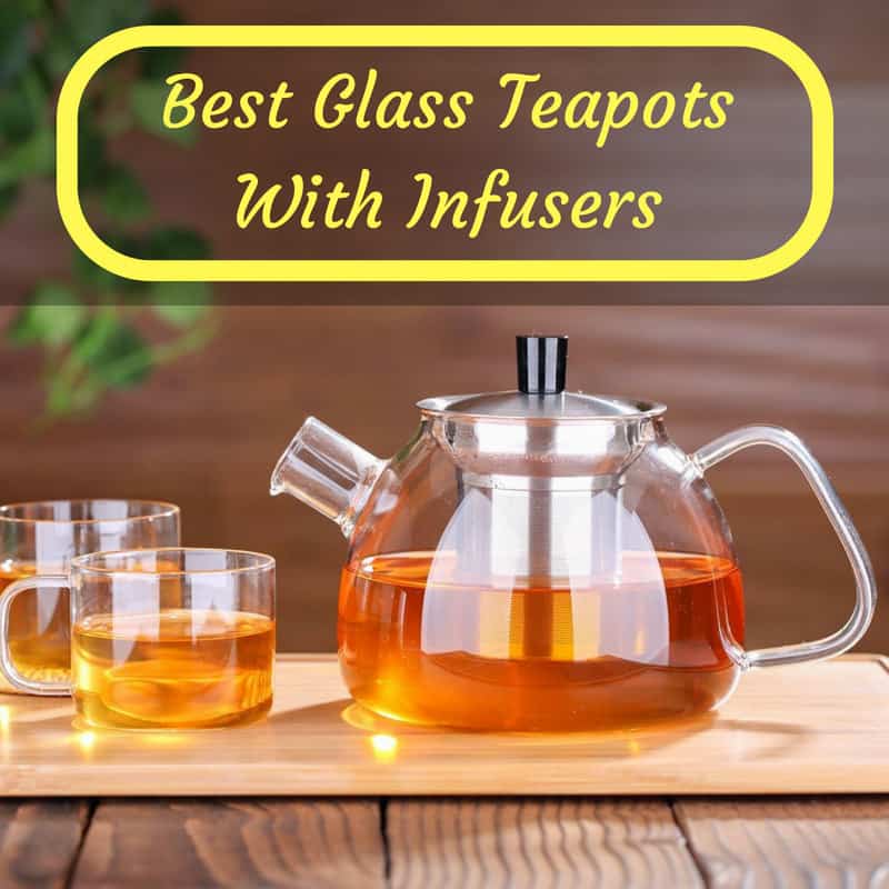 700ml Lilac Glass Teapot with Infuser 24oz. 