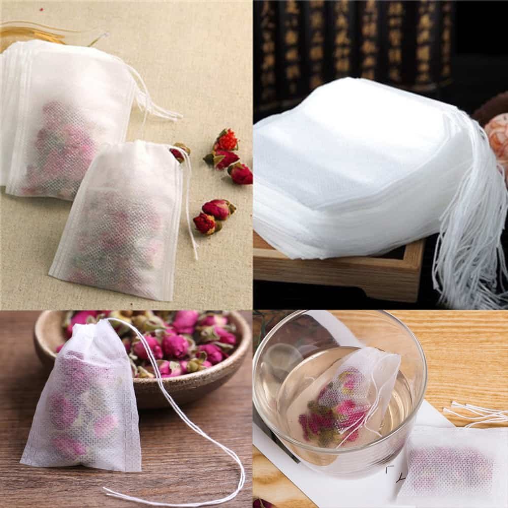 Empty Tea Bags With String Seal For Loose Pack Of 100