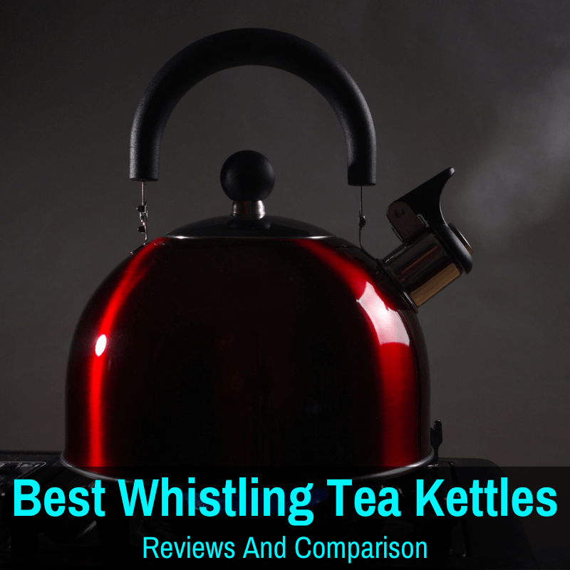 hot Handle and Loud Whistle with Filter 1L DOITOOL Stainless Steel Whistling Tea Kettle Tea Pot Stovetop Anti